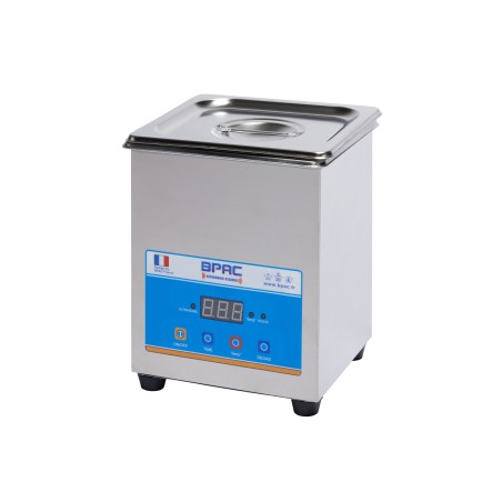 Nettoyeur à ultrasons, machine à réservoir de nettoyage chauffée pour  nettoyeur à ultrasons en acier inoxydable 1pc avec panier(3L) : :  Mode
