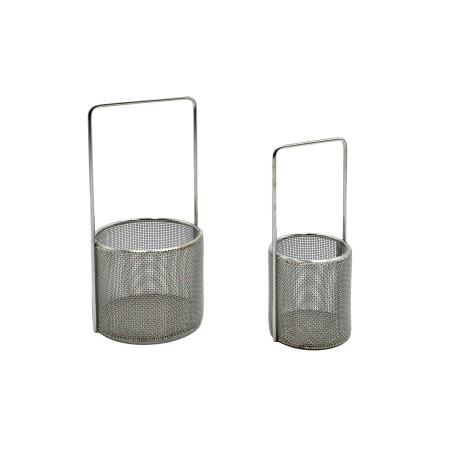 2 paniers rond inox maille extra fine D78mm et D55mm