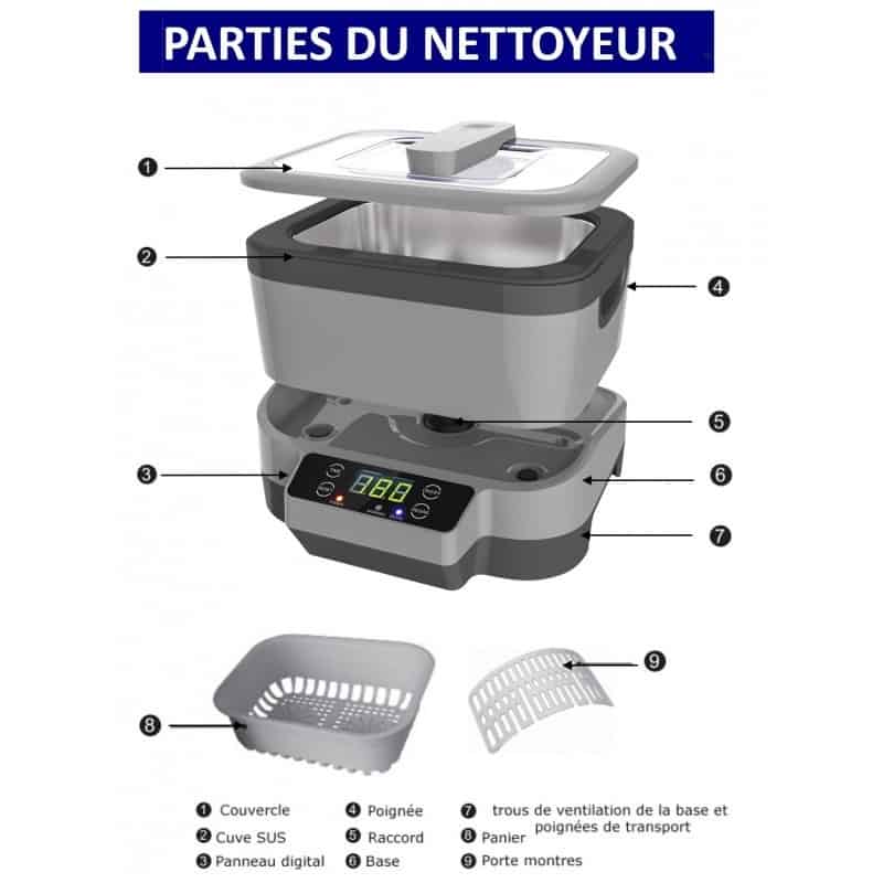30L Nettoyeur à ultrasons Acier inoxydable chauffage Industrie w / Minuteur  JPS-100A en france - matérieldentaire.fr